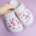 thumbnail image 3 of Sanrio Kuromi-zapatos de dibujos animados Cinnamoroll para niños, zapatillas con dijes de cocodrilo, accesorios de decoración de recuerdo, regalos de fiesta, novedad, 3 of 4