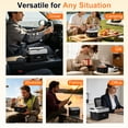 thumbnail image 6 of Cordless Heated Lunch Box for Adults, 5-Sided Graphene Heating, 18000mAh Rechargeable, 1.5L/6.3Cups Large Capacity, Leakproof & BPA-Free, Smart Timer, Portable Bento Box for Work/Office/Truck, 6 of 10
