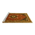 thumbnail image 2 of Ahgly Company Machine Washable Indoor Rectangle Medallion Yellow Traditional Area Rugs, 2' x 3', 2 of 4