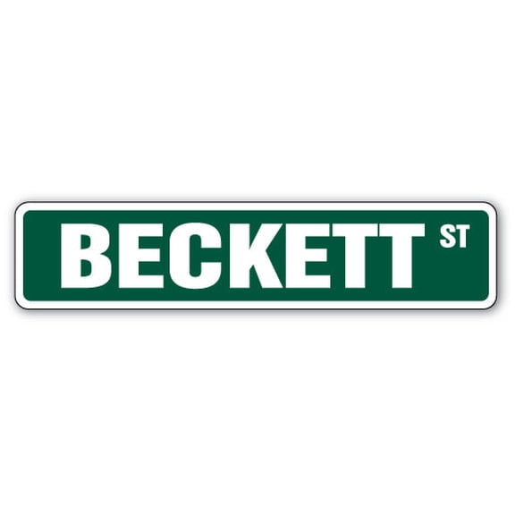 BECKETT Street Sign Childrens Name Room Sign | Indoor/Outdoor |  18" Wide