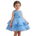 thumbnail image 5 of XEGLSBU Girls Dresses Size 7 Fall Girls Formal Dress with Skirt and Detachable Train for Girl Pageant Party Wedding Recital 1-Blue Size 3-4 Years, 5 of 8