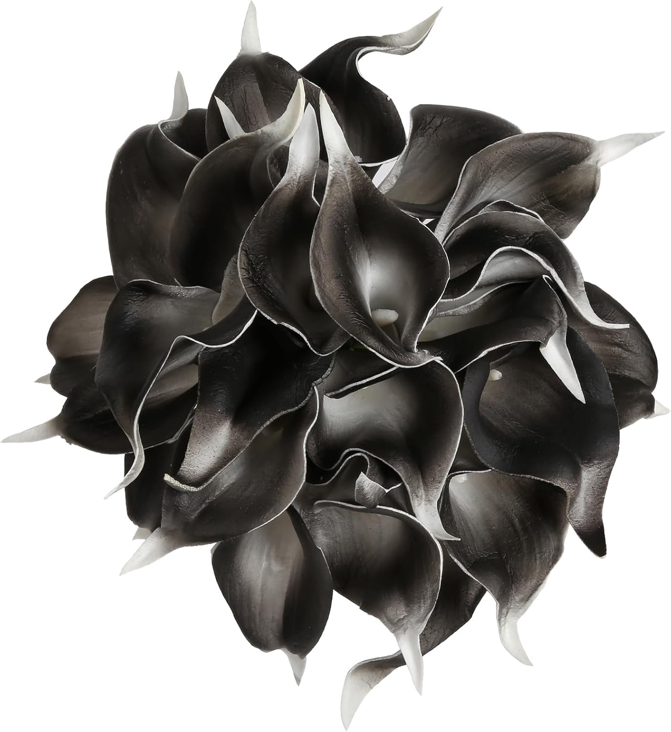 24pcs Blue Fake Flowers Calla Lily Flowers Real Touch Silk Flowers for DIY Wedding Bouquets Centerpieces Bridal Shower Party Home Flower Arrangement Decorations (Dark Blue)
