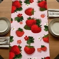 thumbnail image 5 of Table Runners 60 Inches Long Dress Scarves, Pink Strawberry Farmhouse Kitchen/Dining Table Runner, Small Coffee Tablerunners, Spring Floral Watercolor Summer Botanical 13x60 Inch, 5 of 9