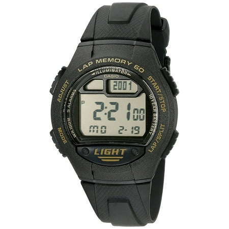 Men's W734-9AV Classic Digital Sport Watch, Classic digital sport watch with a black resin case and strap with buckle closure