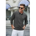 thumbnail image 4 of COOFANDY Knit Polo for Men Long Sleeve Collared Sweater Polo Business Casual Polos with Pocket, 4 of 8