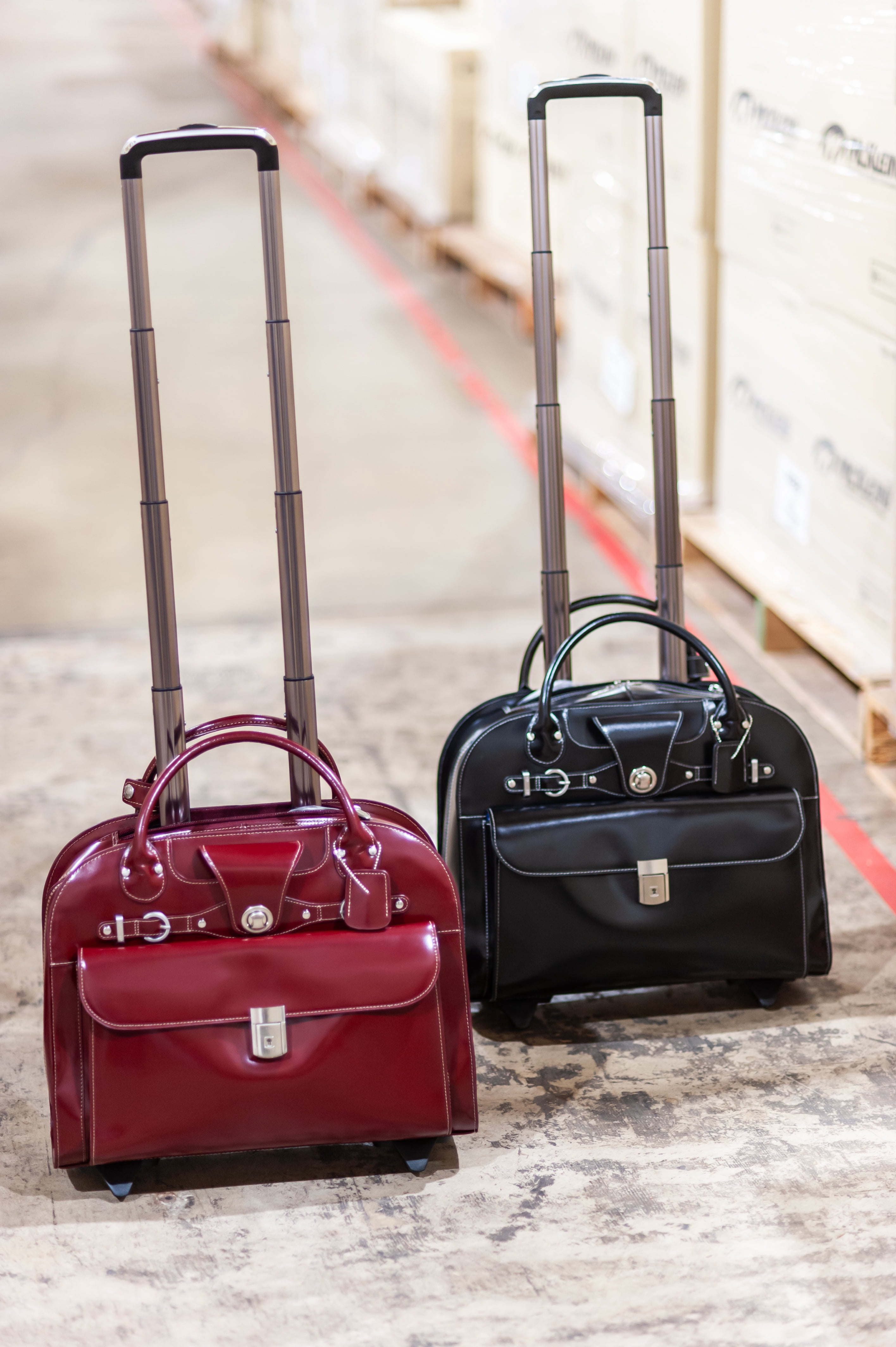 EDGEBROOK | 15” Leather Wheeled Laptop Briefcase