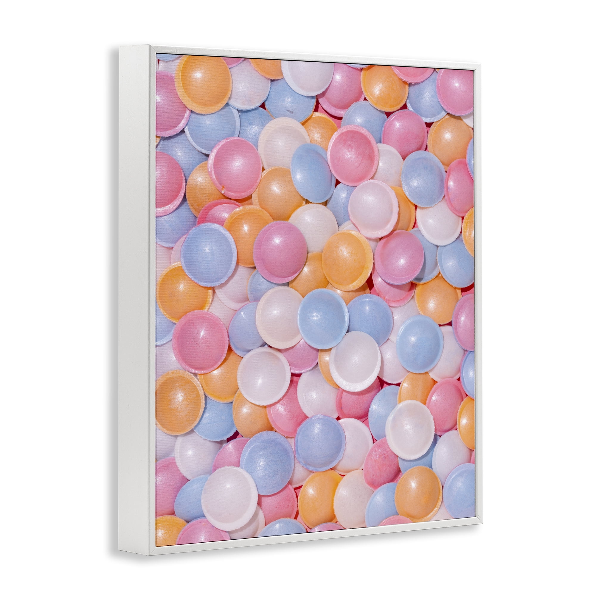 Stupell Industries Retro Pastel Candies White Framed Giclee Art, design by LISH Creative