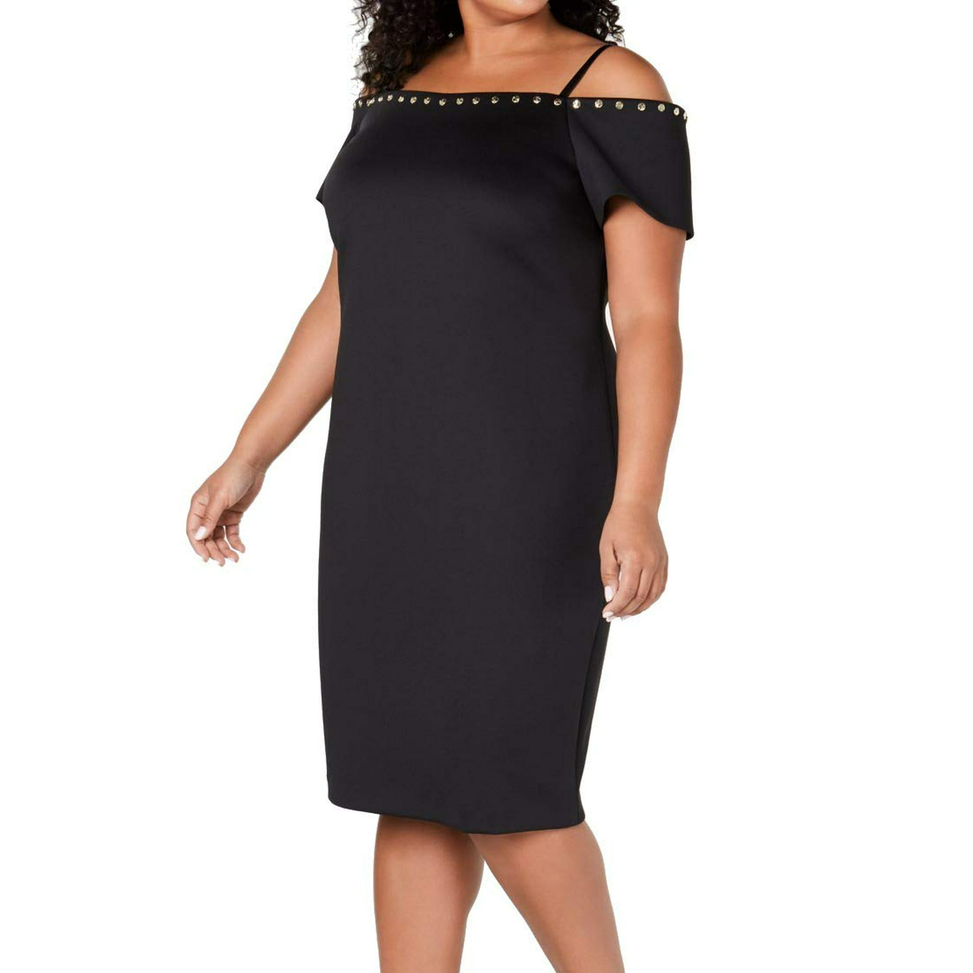 Calvin Klein Women's Sheath Dress Plus Cold Shoulder Black 22W | Walmart  Canada
