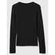 thumbnail image 4 of Camiseta Favorita de Manga Larga para Mujer GAP Cuello Redondo en Negro Verdadero Talla L, 4 of 4
