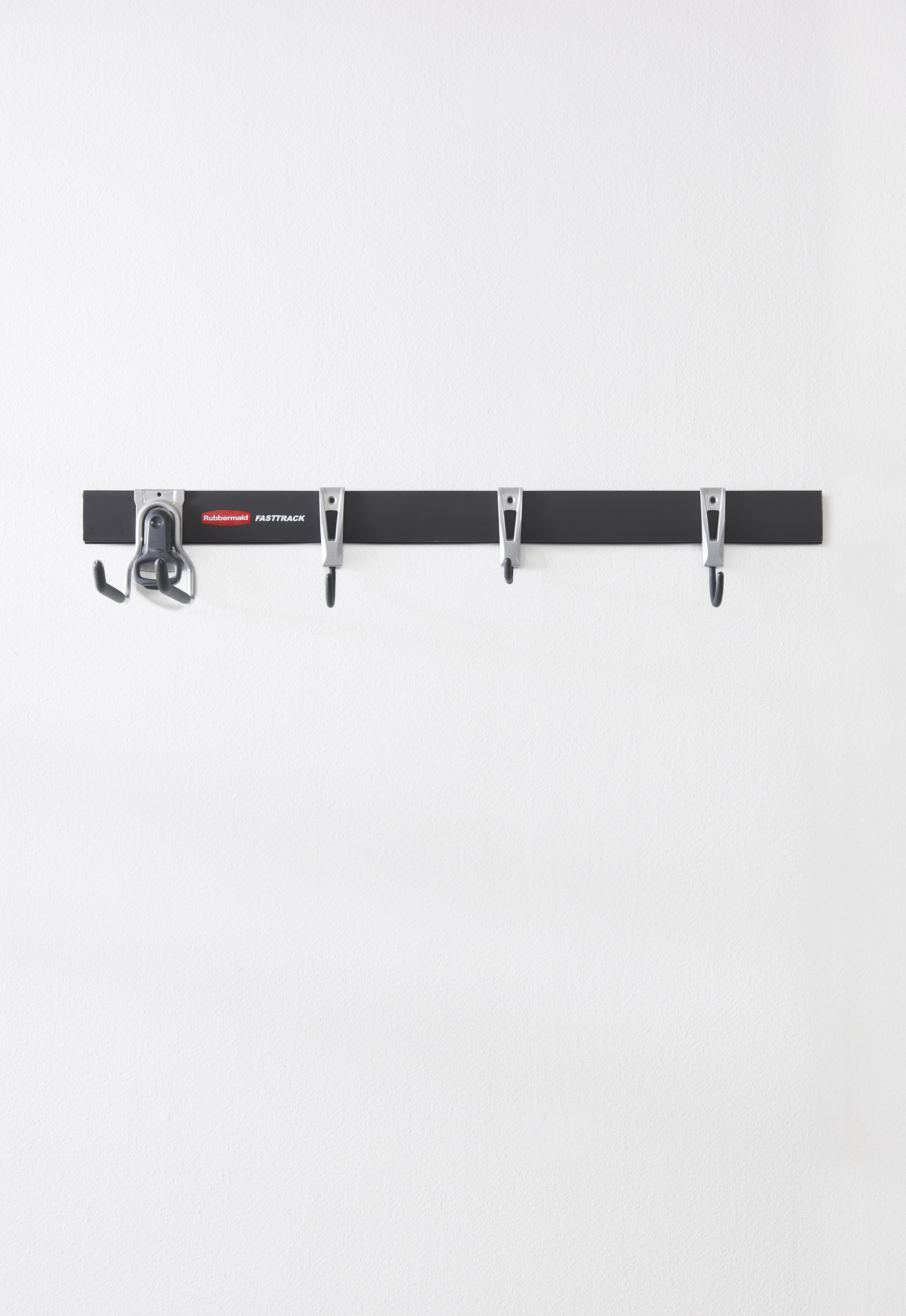 Rubbermaid Fast Track Garage Storage All-in-One Rail  Hook Wall Hanging Kit,  Piece