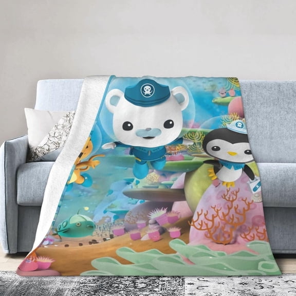 Funny Octonauts Style-13 Anti-Pilling Soft Warm Flannel Throw Blanket 60"x50" For Sofa Bed Home Blankets