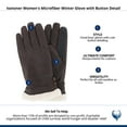 thumbnail image 5 of Isotoner  Microfiber Winter Glove with Button Detail (Women), 5 of 5