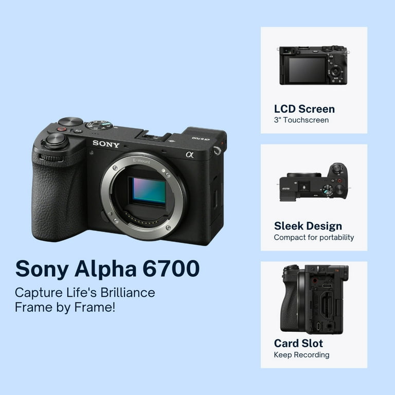 Sony Alpha 6700 Digital APS-C Interchangeable Lens Camera Body