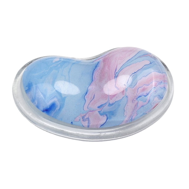 Reposamuñecas de gel de silicona en forma de corazón translúcido almohadilla ergonómica eficazmente la fatiga de la muñeca