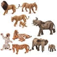 thumbnail image 1 of Modelo de animal salvaje de simulación de PVC sólido, tigre, león, elefante africano, rinoceronte, juguete, 1 of 5