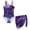 Butterfly Galaxy Violet, variant on Girls One Piece Swimsuit with Mesh Cover Up Skirt Cut Out Back Design 2 in 1 Bathing Suit for Beach Party Hotel Pool, Size 7-8 Years, Black Cat Butterfly Galaxy Violet