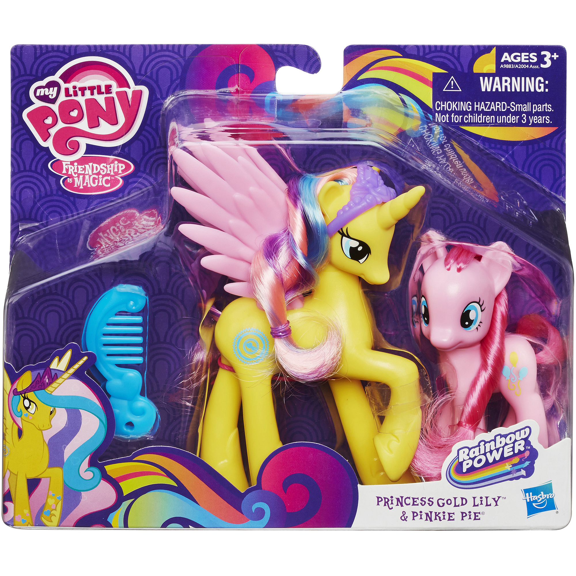 My Little Pony Rainbow Power - Princess Gold Lily and Pinkie Pie Figures - image 2 of 2