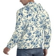 thumbnail image 6 of Wukai Vintage Blue Floral Print Men Hoodies Fleece Sweatshirts Long Sleeve Sweaters Pullover Fall Outfits Winter Clothes-XX-Large, 6 of 7