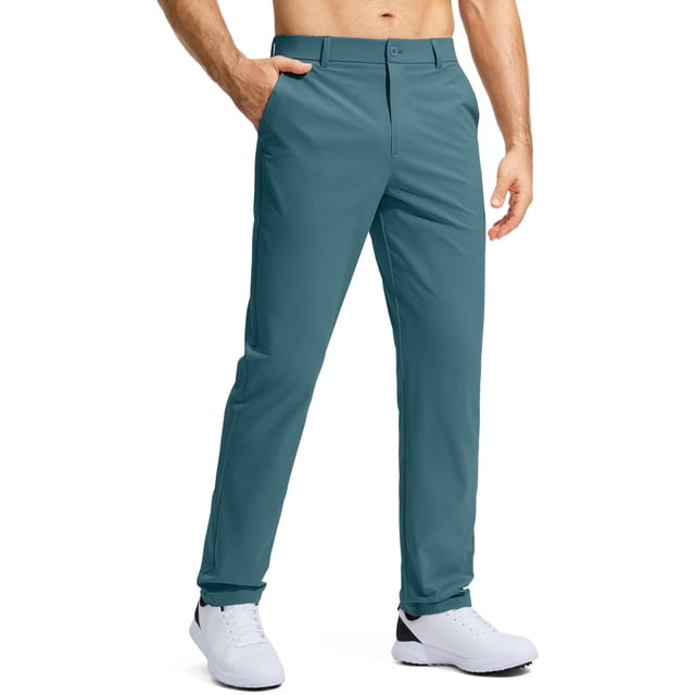 Pantalones de golf Pudolla Stretch, vestido de trabajo ligero para hombre, azul