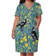 thumbnail image 2 of Vestido holgado de estilo coreano para mujer traje de gala con bolsillo diseño de Urraca australiana en el jardín verano, 2 of 6