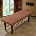thumbnail image 2 of AMLESO Standard Massage Table Cover with Face Hole Beauty Salon Bed Sheet Coffee, 2 of 8