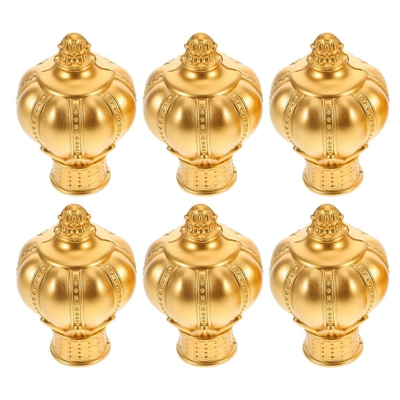 6 Pcs Curtain Rod Finials Window Curtain End Stopper Decorative Curtain Rod Final Decorative Curtain Rod End Caps Window Curtain Supplies