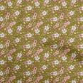 thumbnail image 1 of oneOone Viscose Jersey Dark Olive Green Fabric Floral Sewing Fabric By The Yard Printed Diy Clothing Sewing Supplies 60 Inch Wide, 1 of 4