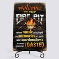 thumbnail image 2 of Welcome to Our Fire Pit Funny Camper/ Camping Metal Tin Signs Vintage Patio Back Yard Decorations Gifts 8 X 12 Inch Indoor/Outside Accessories, 2 of 7