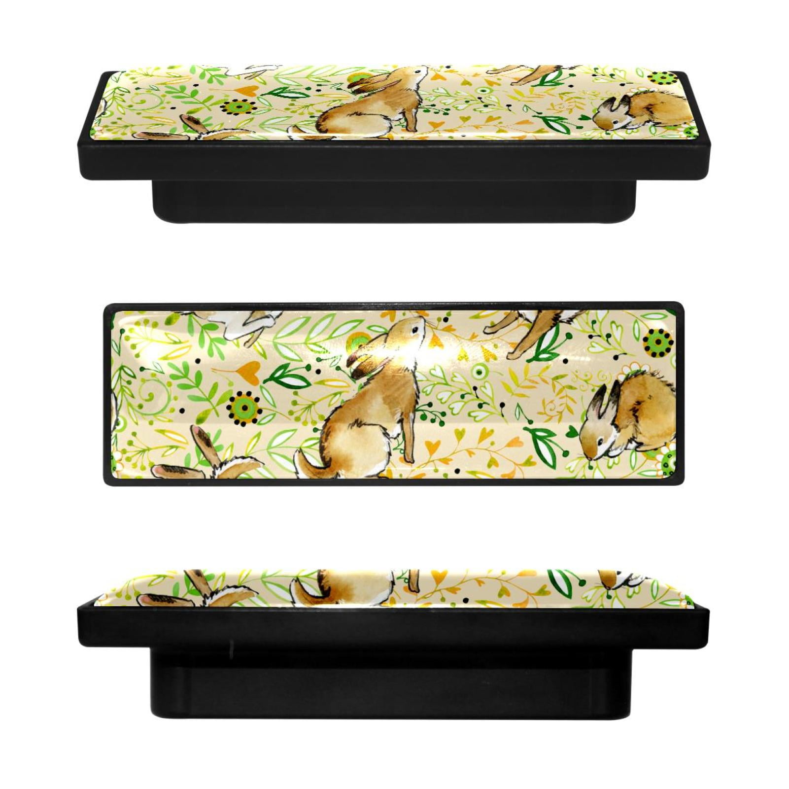 4 Pcs Rectangle Handle Cupboard Knob Drawer Pulls Handle Bunny