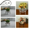 thumbnail image 2 of Wrought Iron Pot Plant Stand Flower Shelf Indoor Outdoor Garden Decor 24*24*13cm, 2 of 6