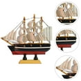 thumbnail image 3 of 1Pc Wooden Sailboat Crafts Ship Model Sailing Boat Decor Home Ornament, 3 of 8