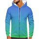 thumbnail image 1 of Sudadera con capucha para hombre, informal, a la moda, con cremallera, estampado degradado, manga larga, sudadera con capucha, blusa de poliéster para hombre, 1 of 4