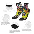 thumbnail image 3 of Bingfone Colorful Pug Design Patterned Men's Women's Casual Cotton Socks, 3 of 5