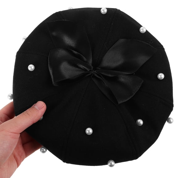 MERRYHAPY Elegant Black Beret Hat Soft Comfortable Wool Blend French Style Fashion Accessory for Women