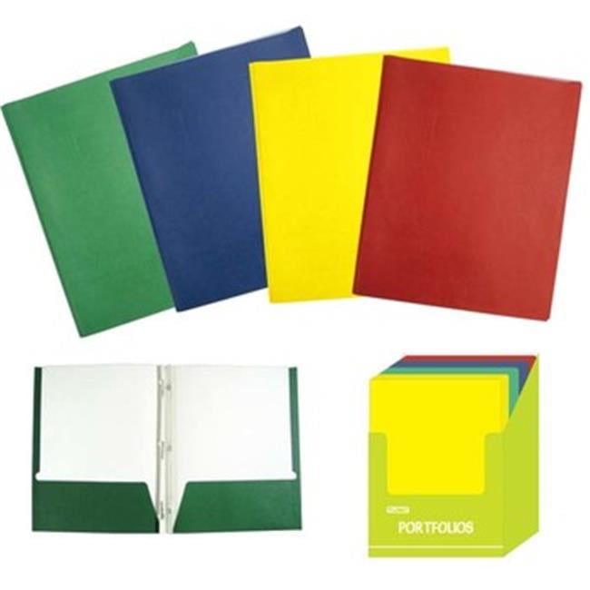 Twin Pocket 3 Prong Paper Portfolio Folderspack Of 48