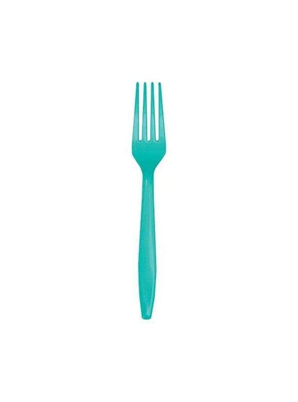 Touch of Color Teal Lagoon Plastic Forks 24 Pack