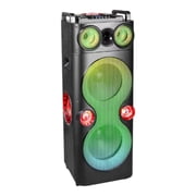 Restored QFX PBX-1260 Dual 12 Party Speaker With Rechargeable Battery and LED Lights