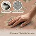 thumbnail image 6 of ODIKA 5'x7' Washable Area Rug Coral Elegance with Taupe Floral Accents Classic Garden Motif Detailed Border Design for Guest Room, Lounge, Apartment, Non-Slip Low Profile, Stain Resistant, 6 of 7