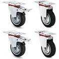 thumbnail image 1 of Roulettes de transport de Meubles 75 mm, 4 Roulettes d'Équipement, 2 Pivotantes, 1 of 5