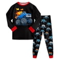 thumbnail image 1 of Zanarzt Ensemble de Pyjama pour Garçons Enfants Ensemble Garçons et Filles Pantalon Long Coupe Régulière Manches Longues Col Rond Imprimé Rouge, 7-8 Ans, 1 of 6