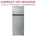 thumbnail image 3 of Frigidaire 21 in. 7.5 Cu. ft. Retro Refrigerator, Standard Door Style, Stainless Look - New, 3 of 13