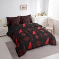 thumbnail image 3 of Feelyou Hippie Wolf Wildlife Bedding Comforter Set 7pcs, Aztec Triangle King Bedding Sets, 3 of 8