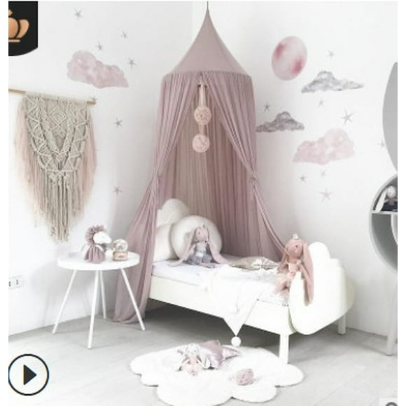 FAROOT Children Baby Hanging Mosquito Net Princess Dome Solid Color Bedcover