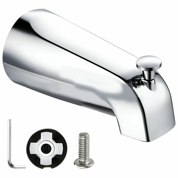 HIBIBUD Convenient Sliding Bath Spout Bathtub Faucet with Diverter Universal Fit Adjustable Water Flow and Temperature