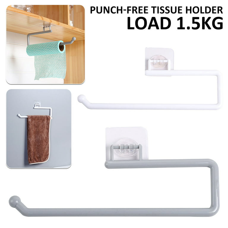 Kitchen Tissue Holder Punch Free Cabinet Paste Paper - Temu