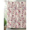 thumbnail image 2 of Fsddascl Red Spring Floral Shower Curtain Set - Small 36" x 72" Washable Bathtub Curtain with 12 Hooks, Watercolor Flower Farmhouse Vintage Waterproof Fabric Stall Shower Curtains for Bathroom, 2 of 6