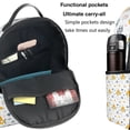 thumbnail image 5 of Lsque Submarine Ship Pattern Backpack – School Travel Canvas Daypack with Ergonomic Padded Straps, Multiple Compartments & Leather Handle, 5 of 5