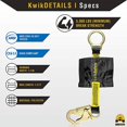 thumbnail image 3 of KwikSafety (Charlotte, NC) DOLPHIN DORSAL (1 PACK) 18” D-Ring Extender (Easy Hookup) ANSI OSHA Lanyard Extension Connector Fall Arrest Protection Equipment Construction PPE Scaffolding Roofing Gear, 3 of 6