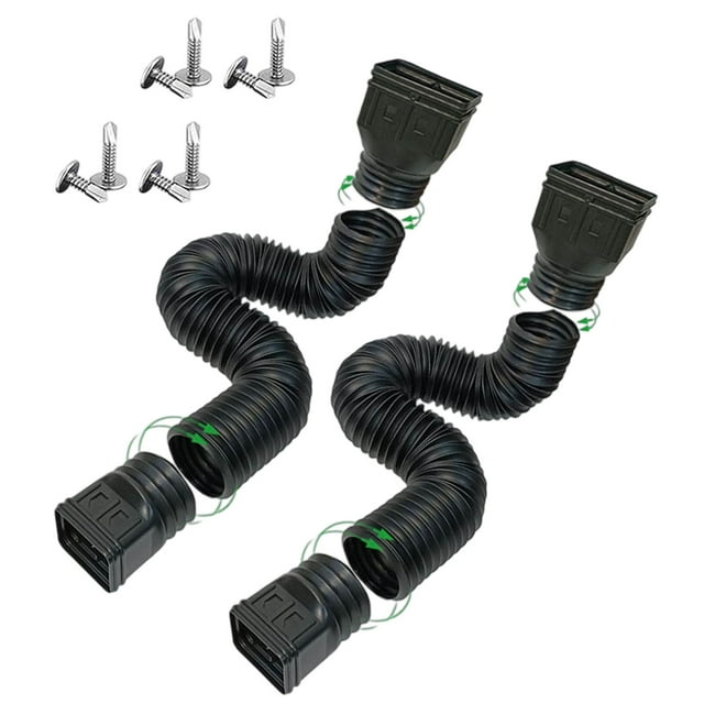 Adjustable Downspout Extension Corrugated Drain Pipe Flexible Outdoor Gutter Water Spout For Rainwater Downspouts 152Cm Utility