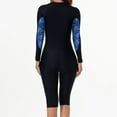 thumbnail image 4 of Ounisa Women's Boyleg One Piece Rash Guard with Built in Bra Zip Front UPF50+ Long Sleeve Full Body Surfing Swimsuit, 4 of 5